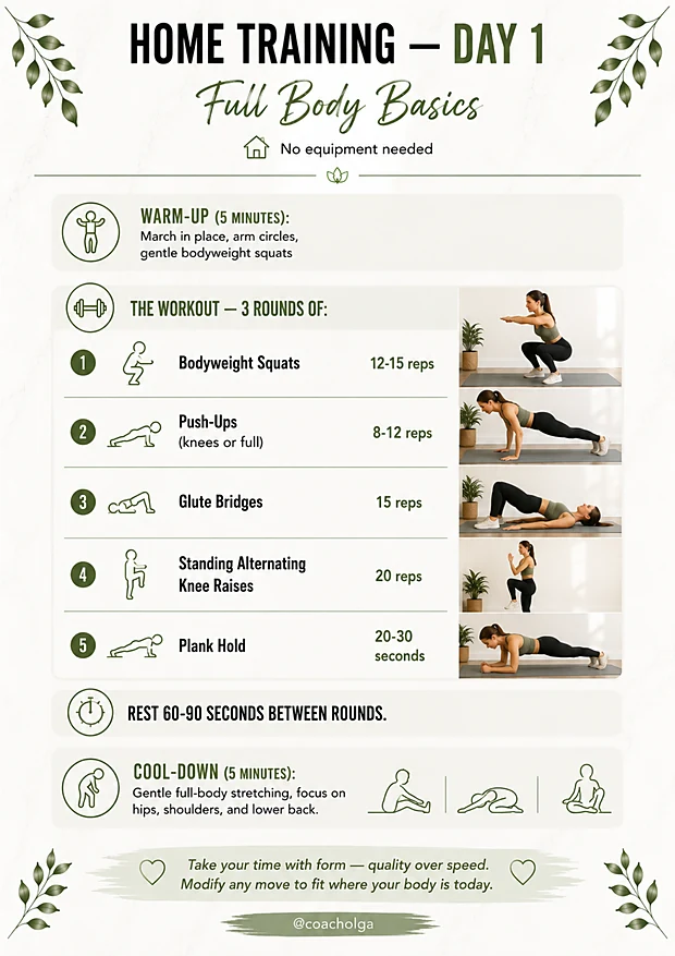 Program page — home workout