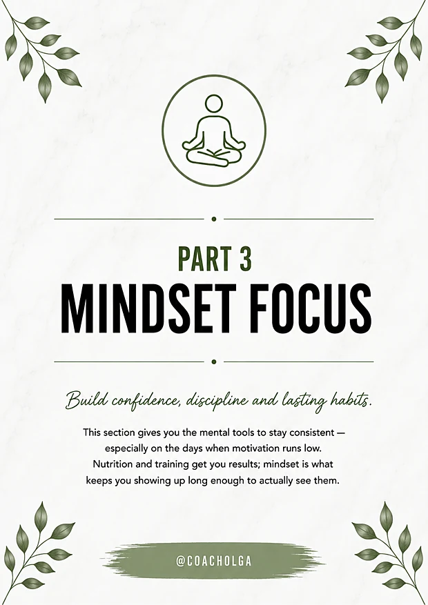 Program page — mindset section